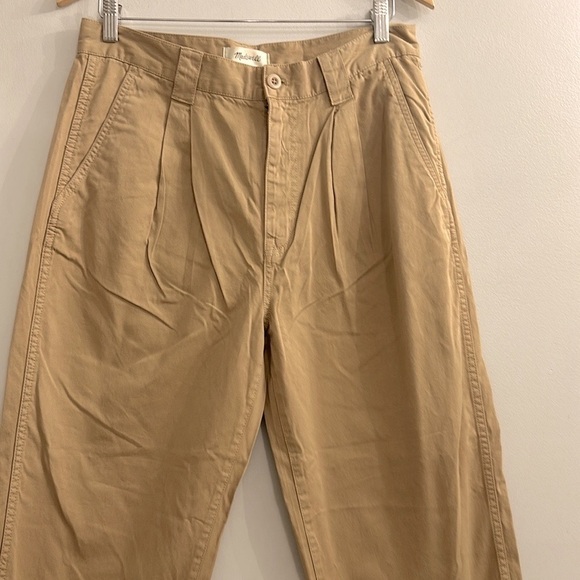 Madewell Pleated Taper barrel balloon Wide-Leg Pants - Picture 8 of 10